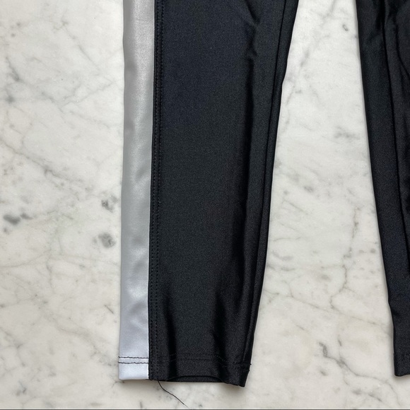 katiej nyc couture Girls Athletic Active Reflective Stripe Gym Leggings Pants - Picture 4 of 7